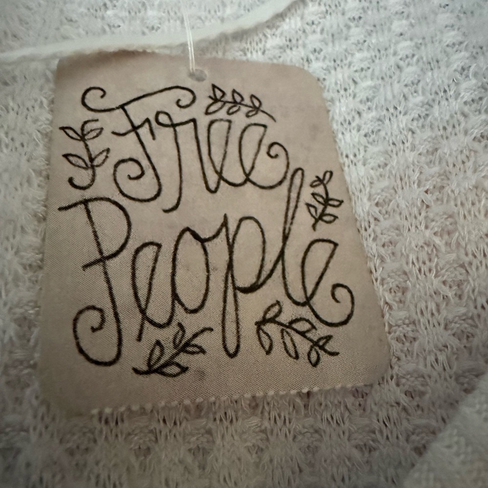 NWT Free People “We the people” Santa Clara women’s thermal waffle shirt S $68 - Picture 5 of 8